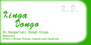 kinga dongo business card