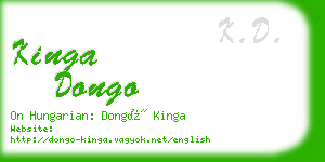 kinga dongo business card